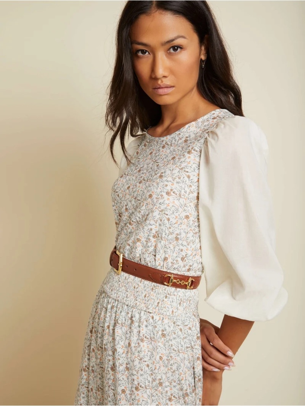 Nation LTD Shalom Floral Puff-Sleeve Blouse - Meadow